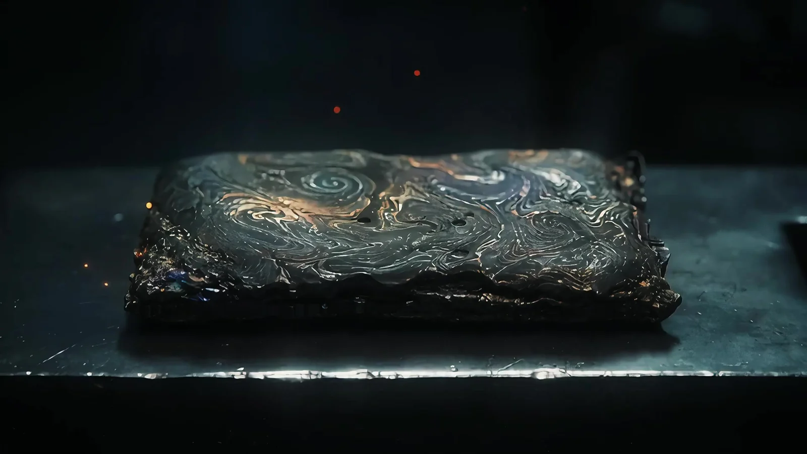 Layered pattern on a metal object